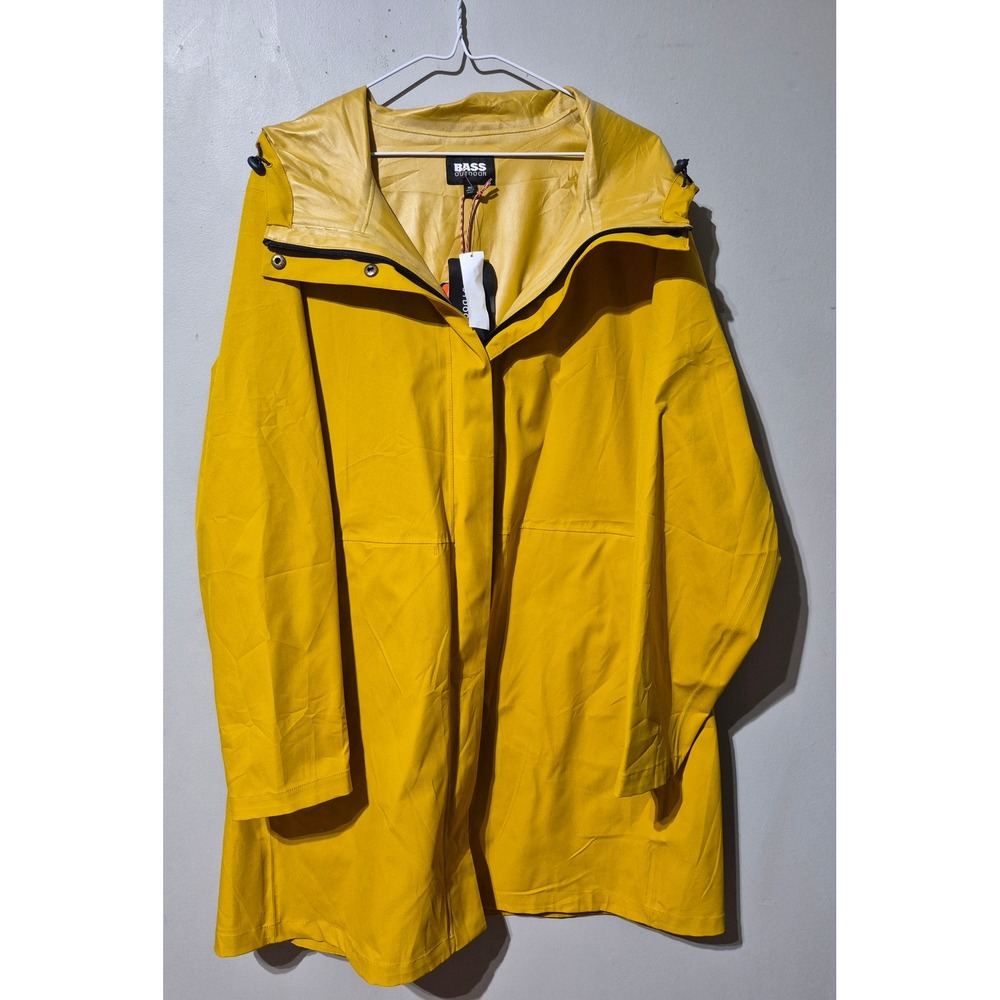 Bass Outdoor Anorak Jacket Honey Yellow Water Resistant Hooded XL 30215494-950